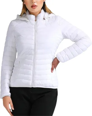 Winter Parka Lightweight Padded Puffer Jacket For Women Coat With Hood Outdoor Warm Lightweight Outwear