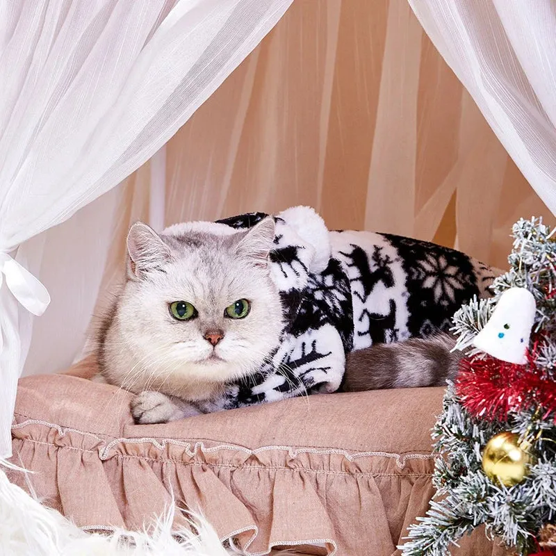Winter Plush Dog Jumpsuit - Cozy Pet Pajamas for Small to Medium Dogs and Cats