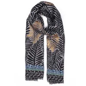 Winter Scarf Metallic Grey