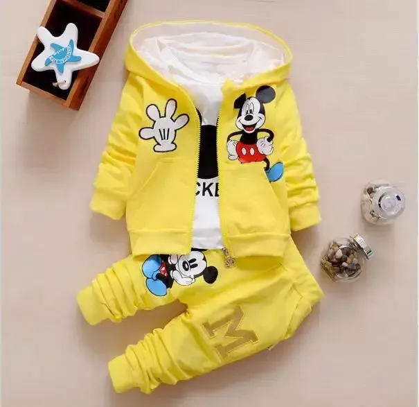 Winter Toddler Boys Hoodie T-shirt Pants 3PC Set