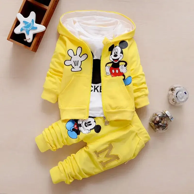 Winter Toddler Boys Hoodie T-shirt Pants 3PC Set