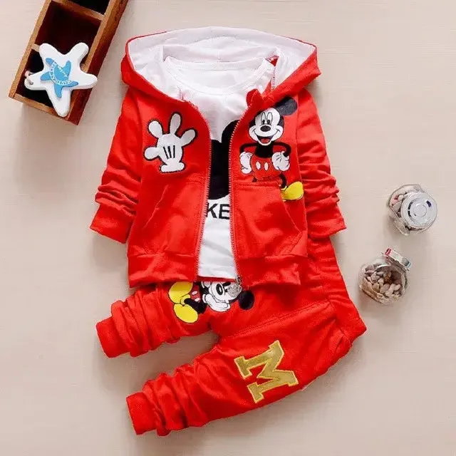 Winter Toddler Boys Hoodie T-shirt Pants 3PC Set