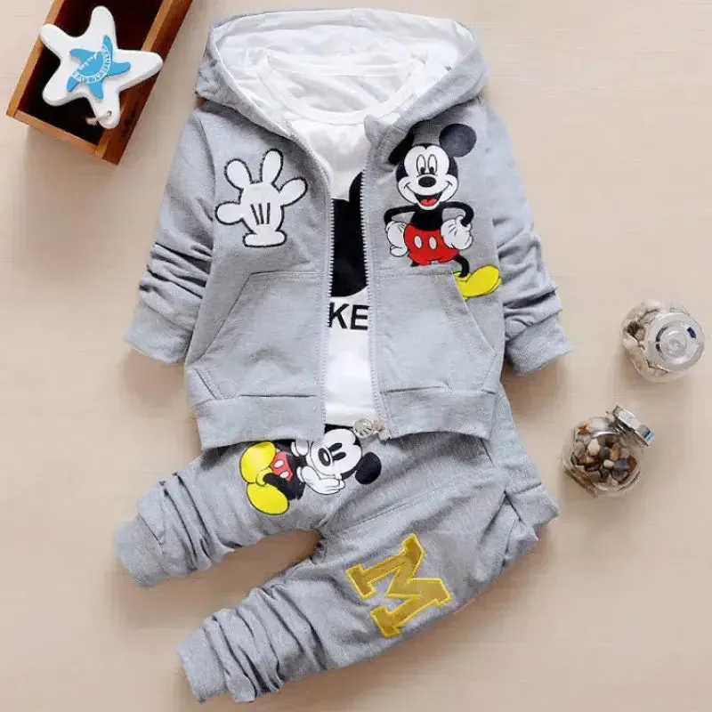 Winter Toddler Boys Hoodie T-shirt Pants 3PC Set