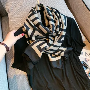 Winter warm scarves women's dual-purpose scarves Spring and Autumn Joker  sunscreen cotton and linen shawl.