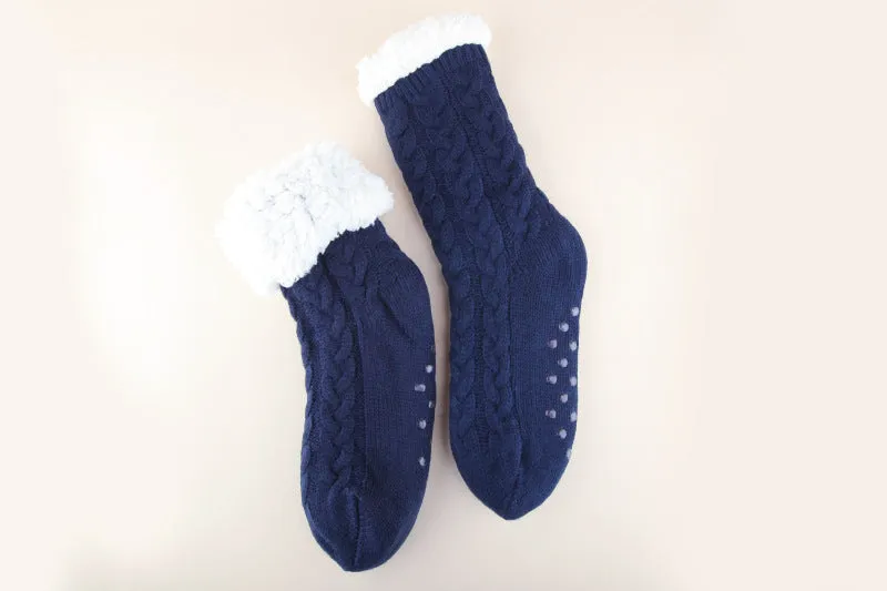 Women Christmas Socks Thickened Warm Coral Fleece Socks