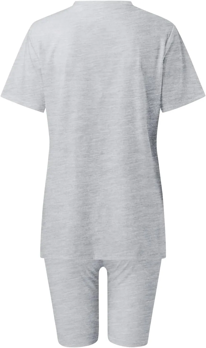 Women Cotton Lounge Sets Oversized Summer T Shirts and Biker Short Set 2 Piece Loungewear Matching Outfits