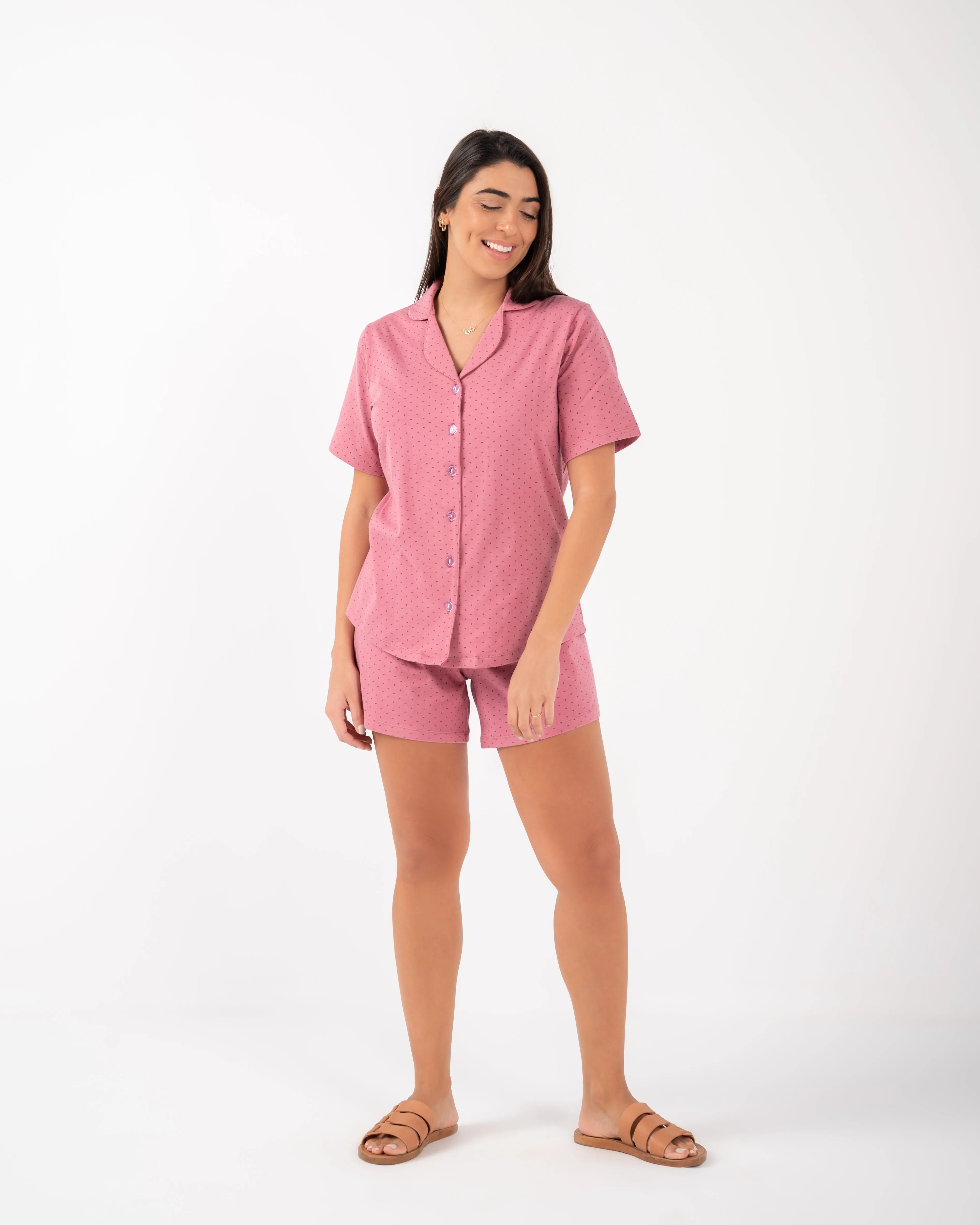 Women Cotton short sleeve short pijamas