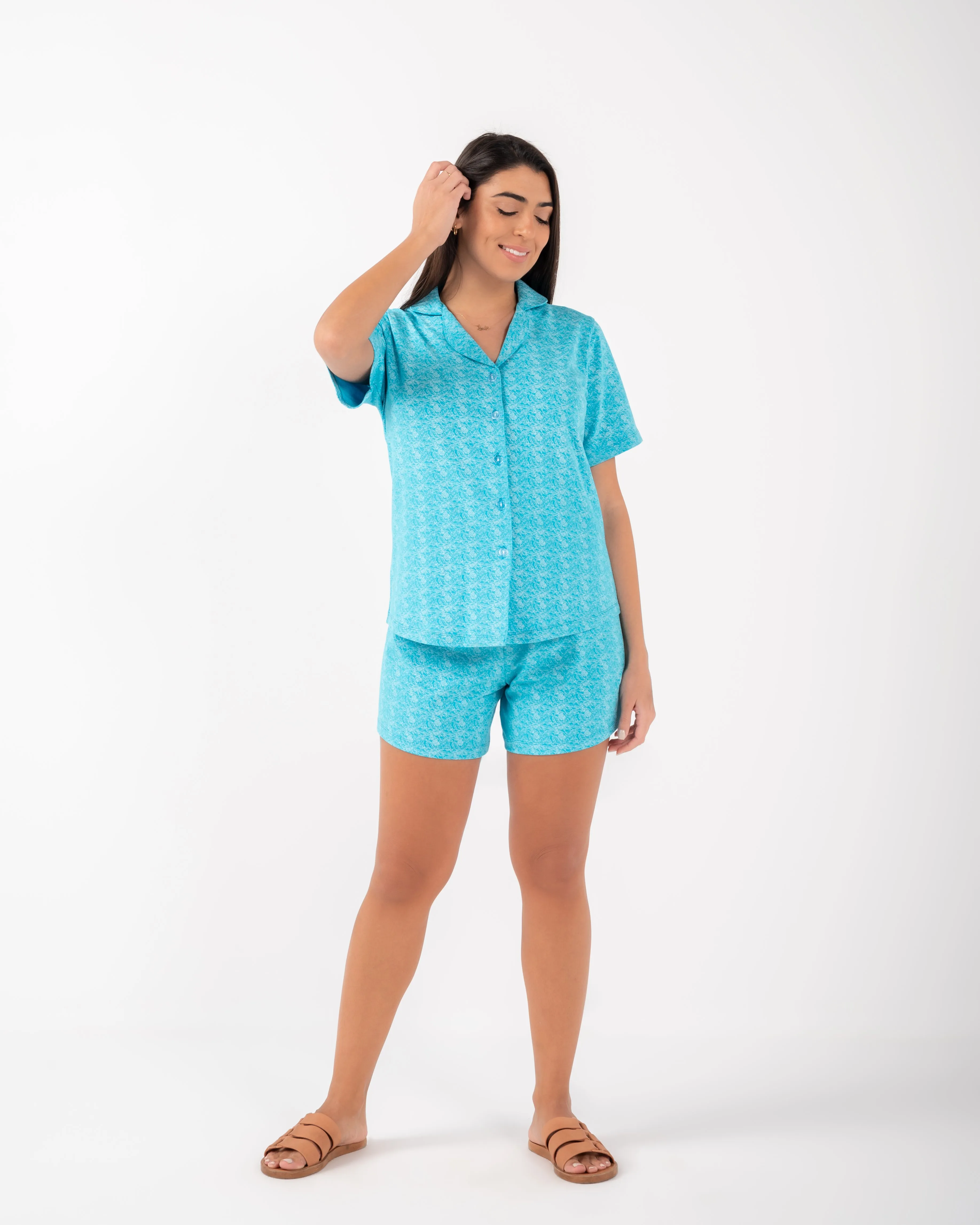 Women Cotton short sleeve short pijamas