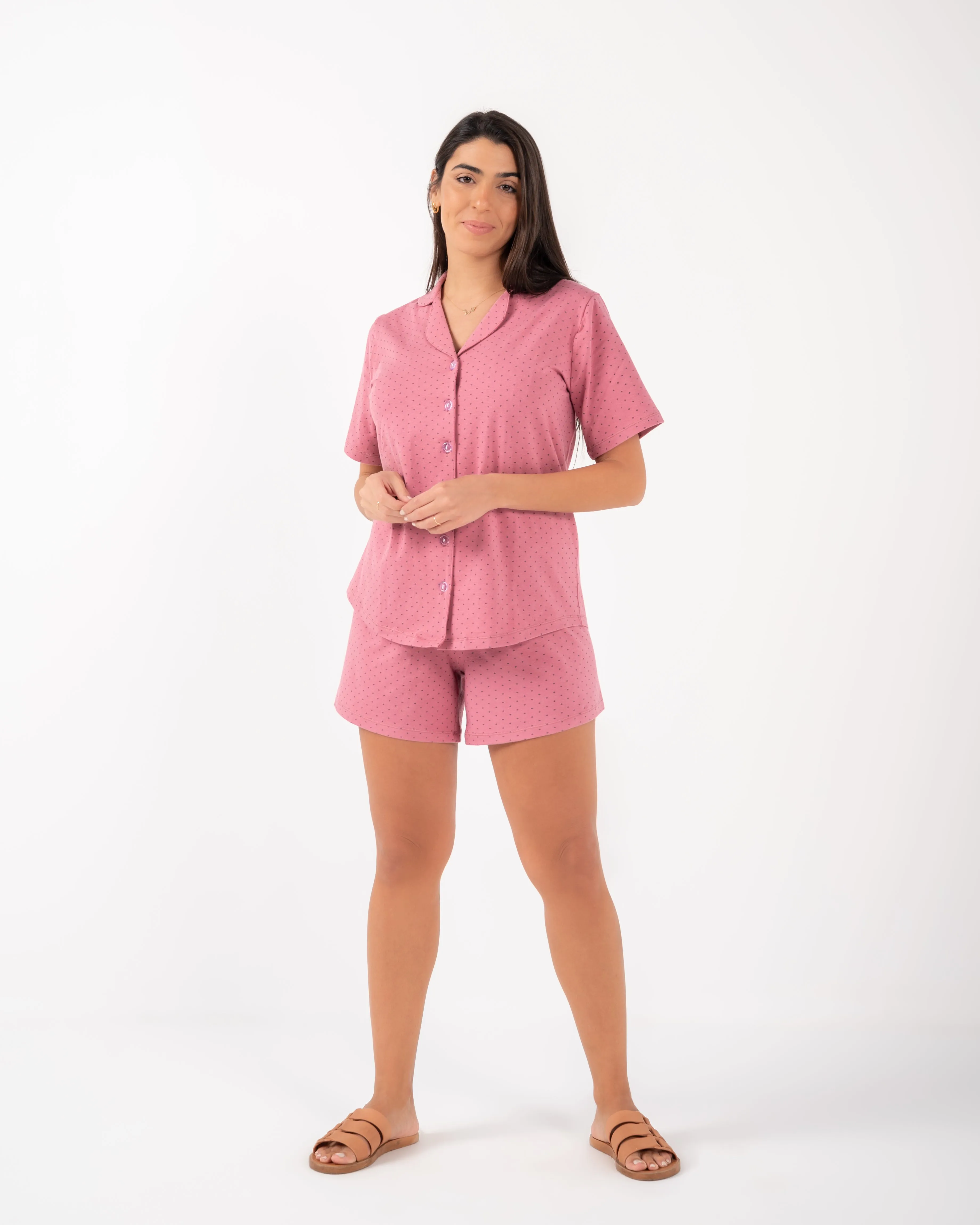 Women Cotton short sleeve short pijamas
