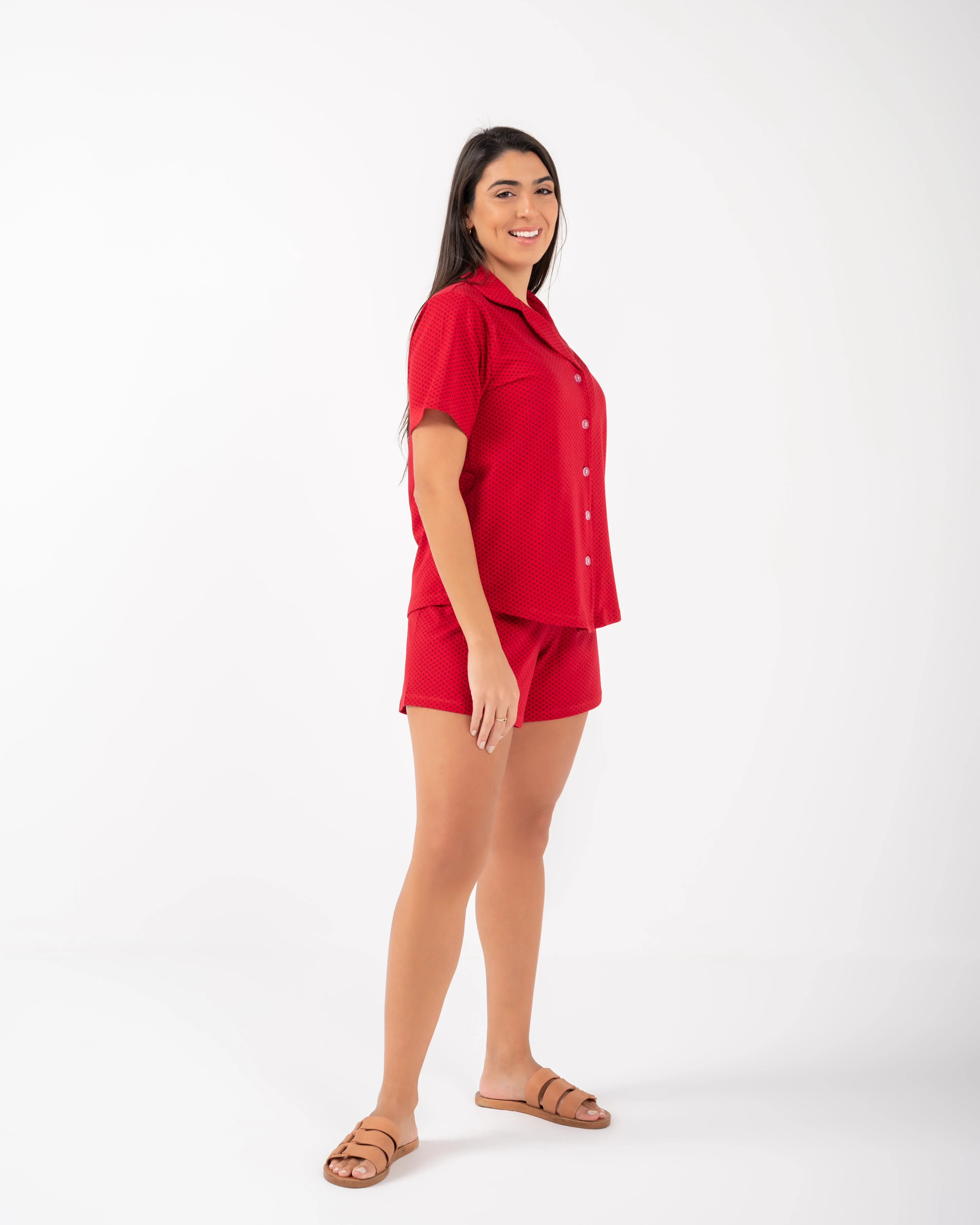 Women Cotton short sleeve short pijamas
