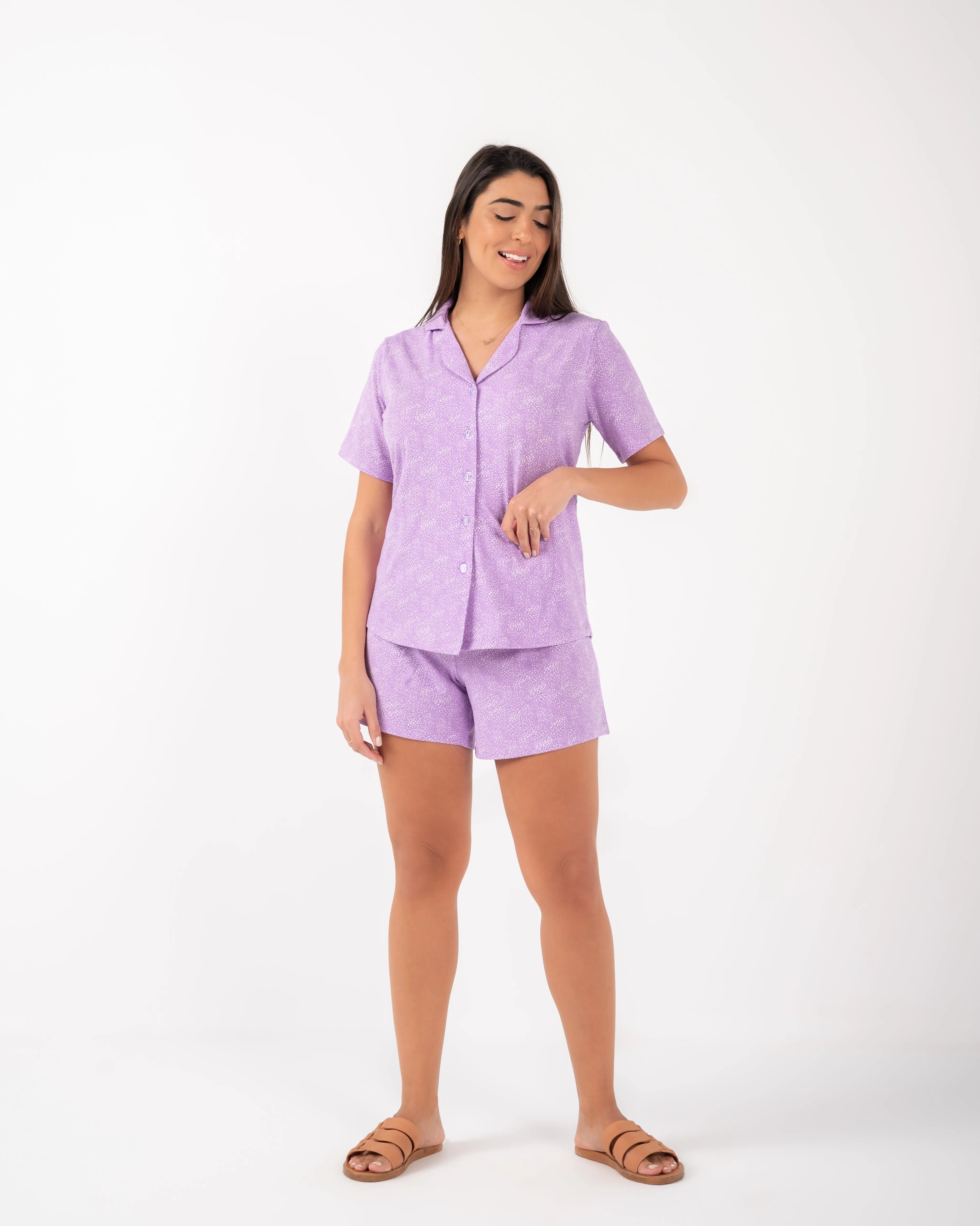 Women Cotton short sleeve short pijamas