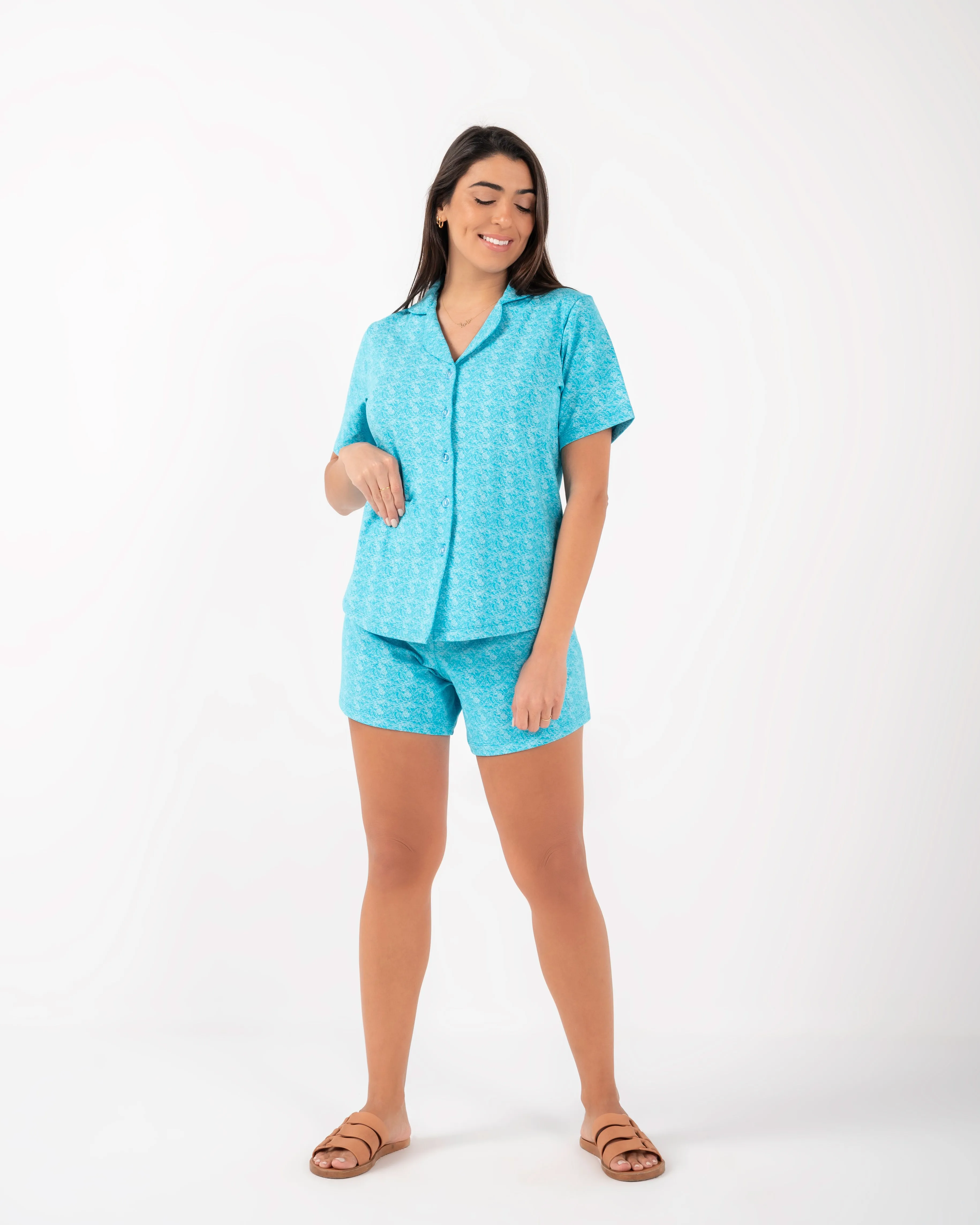Women Cotton short sleeve short pijamas