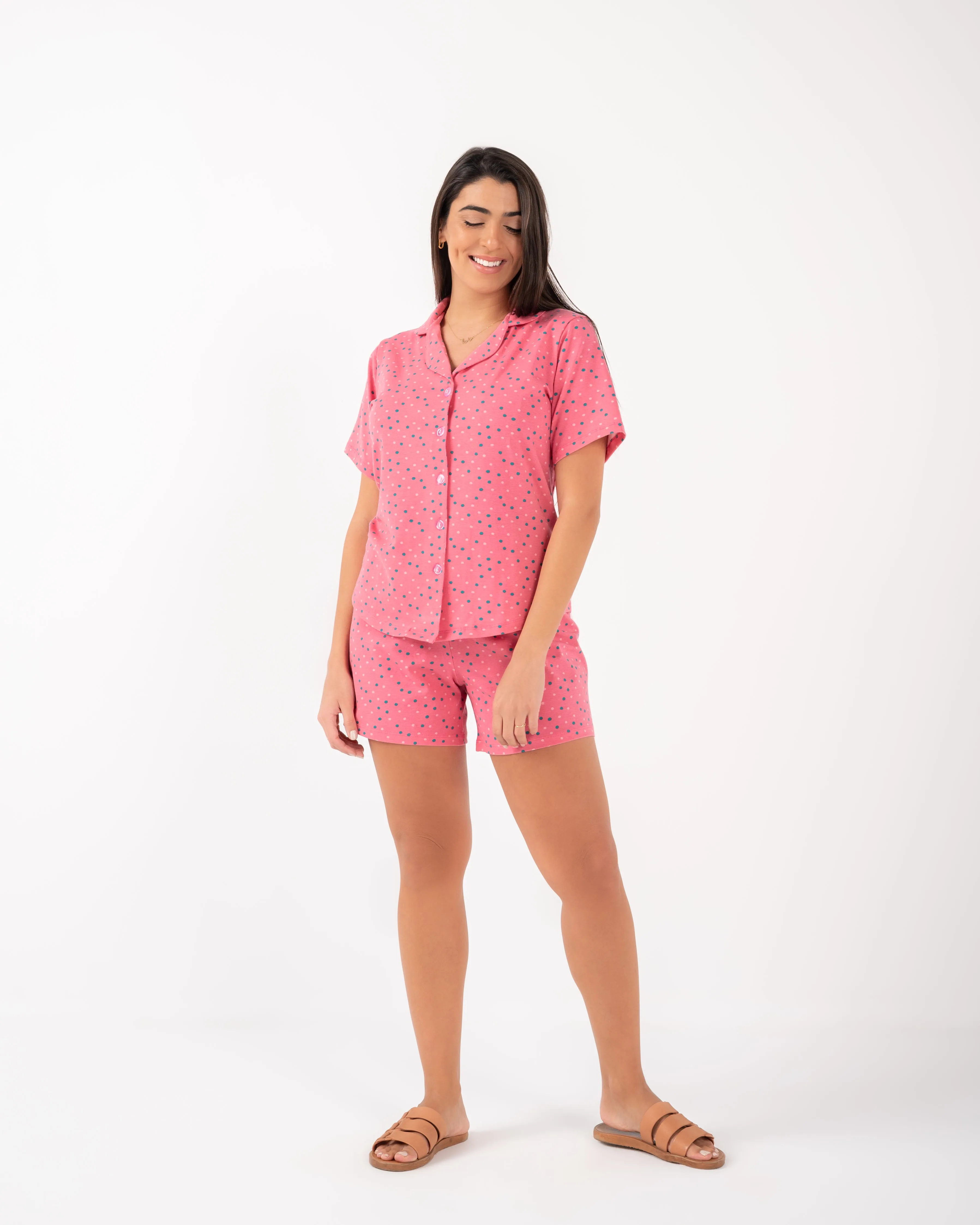 Women Cotton short sleeve short pijamas