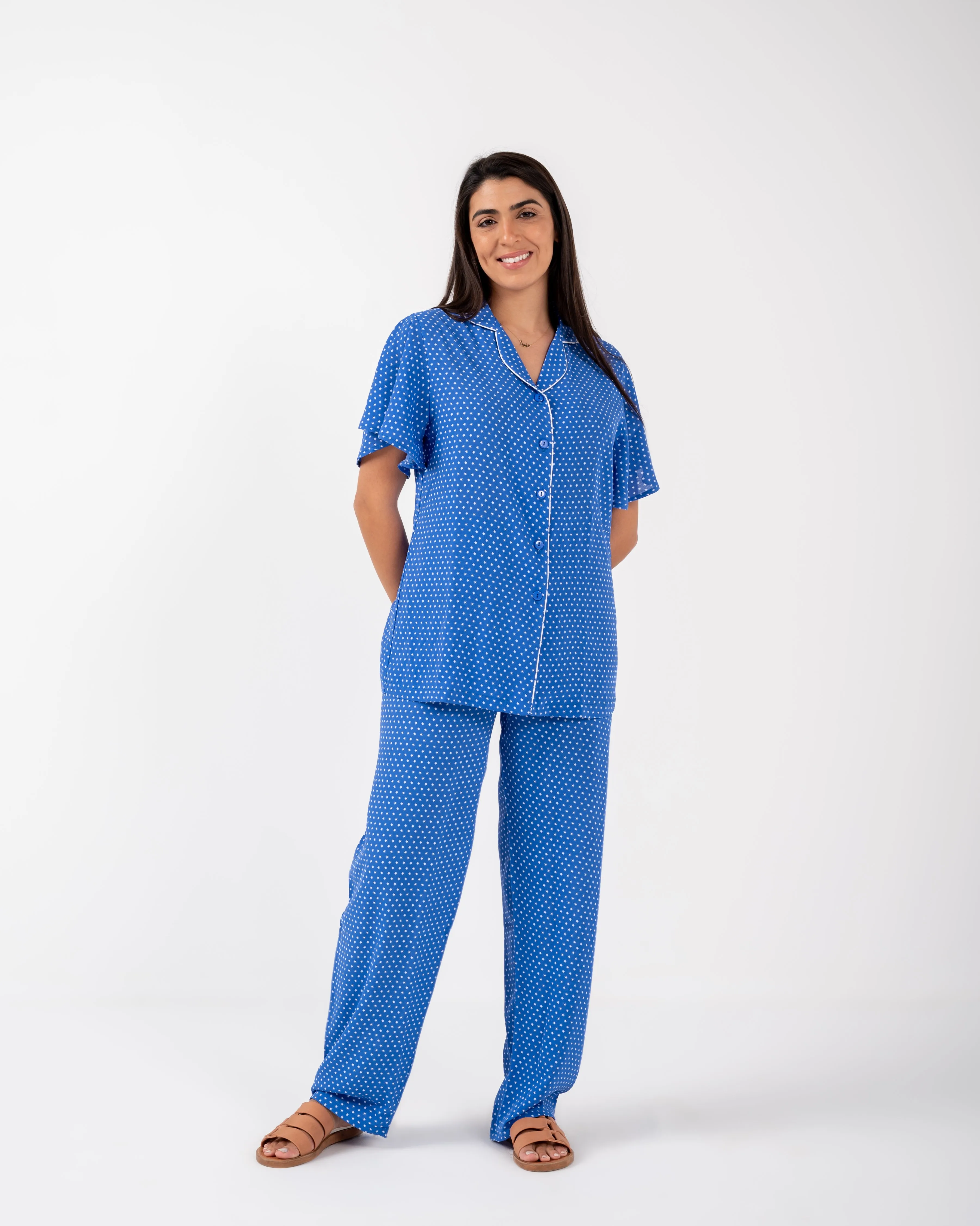 Women Cotton stars print pijamas