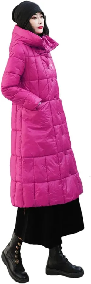 Women Padded Puffer Parkas Winter Jacket Vintage Hooded Down Cotton Coat Cotton Clothes