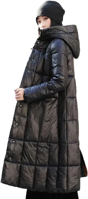 Women Padded Puffer Parkas Winter Jacket Vintage Hooded Down Cotton Coat Cotton Clothes