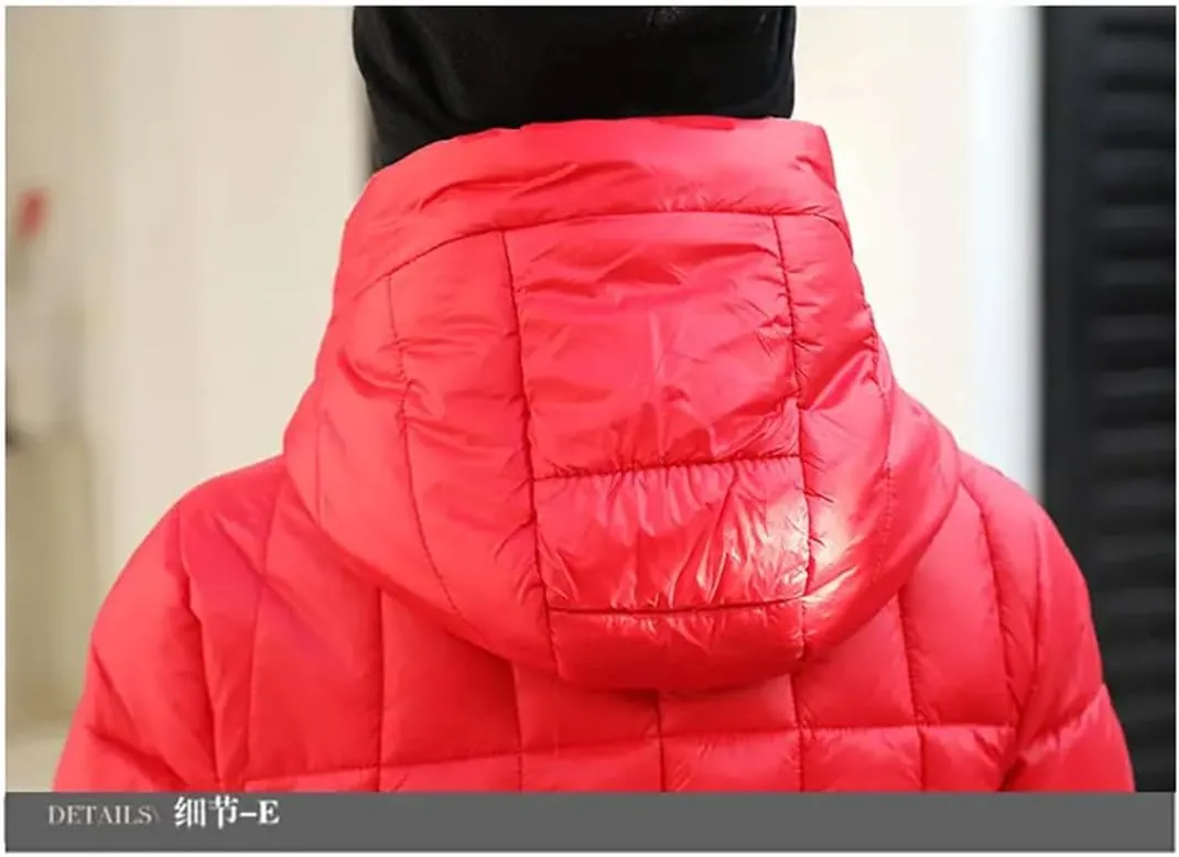Women Padded Puffer Parkas Winter Jacket Vintage Hooded Down Cotton Coat Cotton Clothes