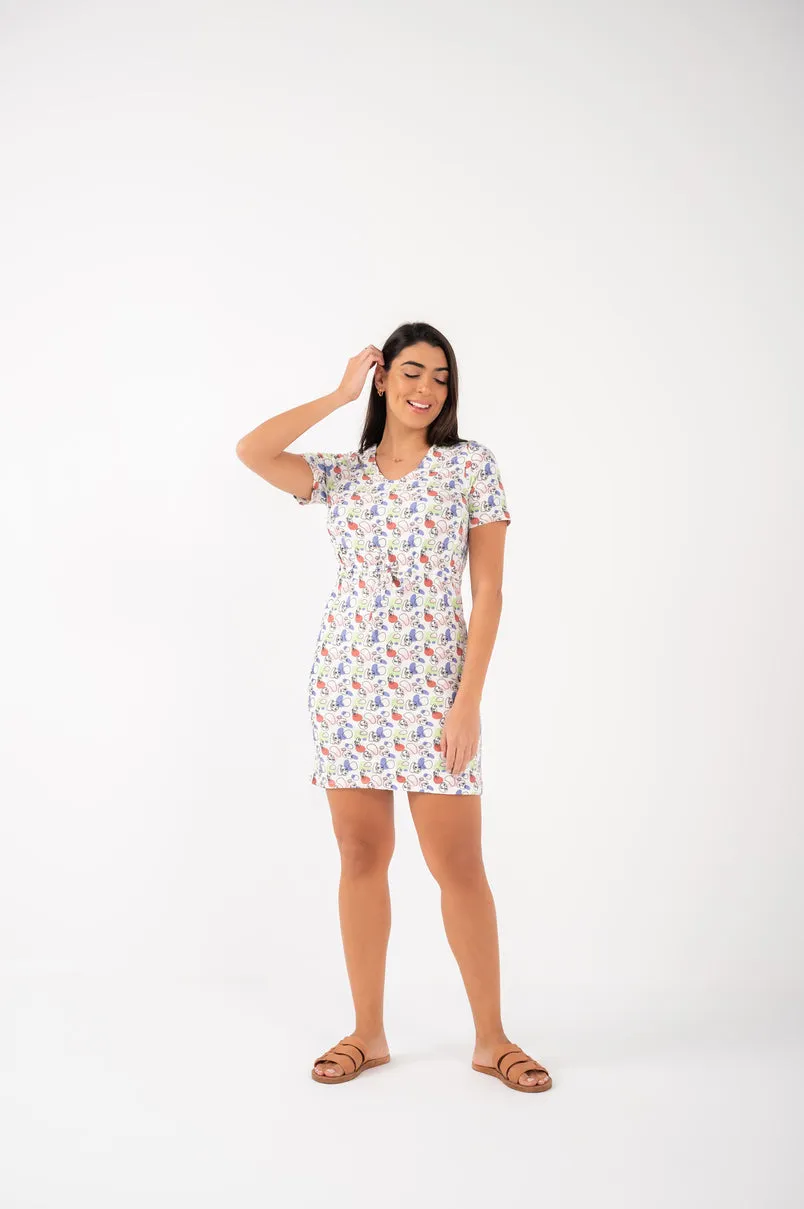 Women printed short dress
