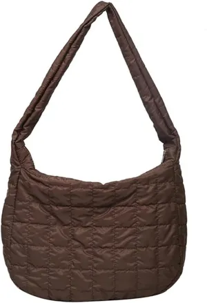 Women Puffer Tote Bags Lightweight Quilted Padding Shoulder Bag Lightweight Nylon Cotton Padded Large Tote Bags