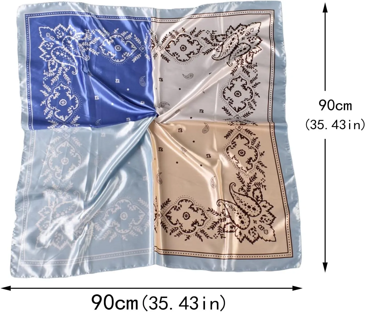 Women Silk Scarves Womens Scarfs Fashion Scarf For Women Womens Spring Summer Prints Satin Cashew Flower Prints