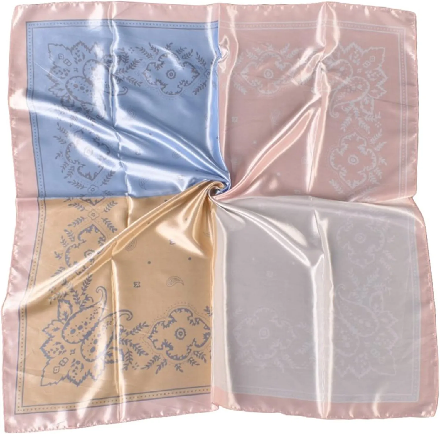 Women Silk Scarves Womens Scarfs Fashion Scarf For Women Womens Spring Summer Prints Satin Cashew Flower Prints
