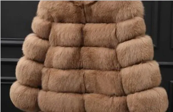 Women Winter Thickened Warm Fur Coat 
Long-sleeve/Hooded