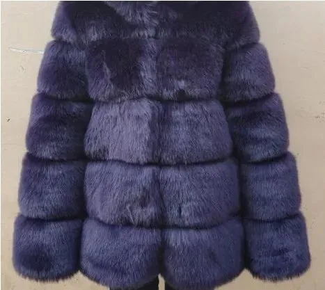 Women Winter Thickened Warm Fur Coat 
Long-sleeve/Hooded