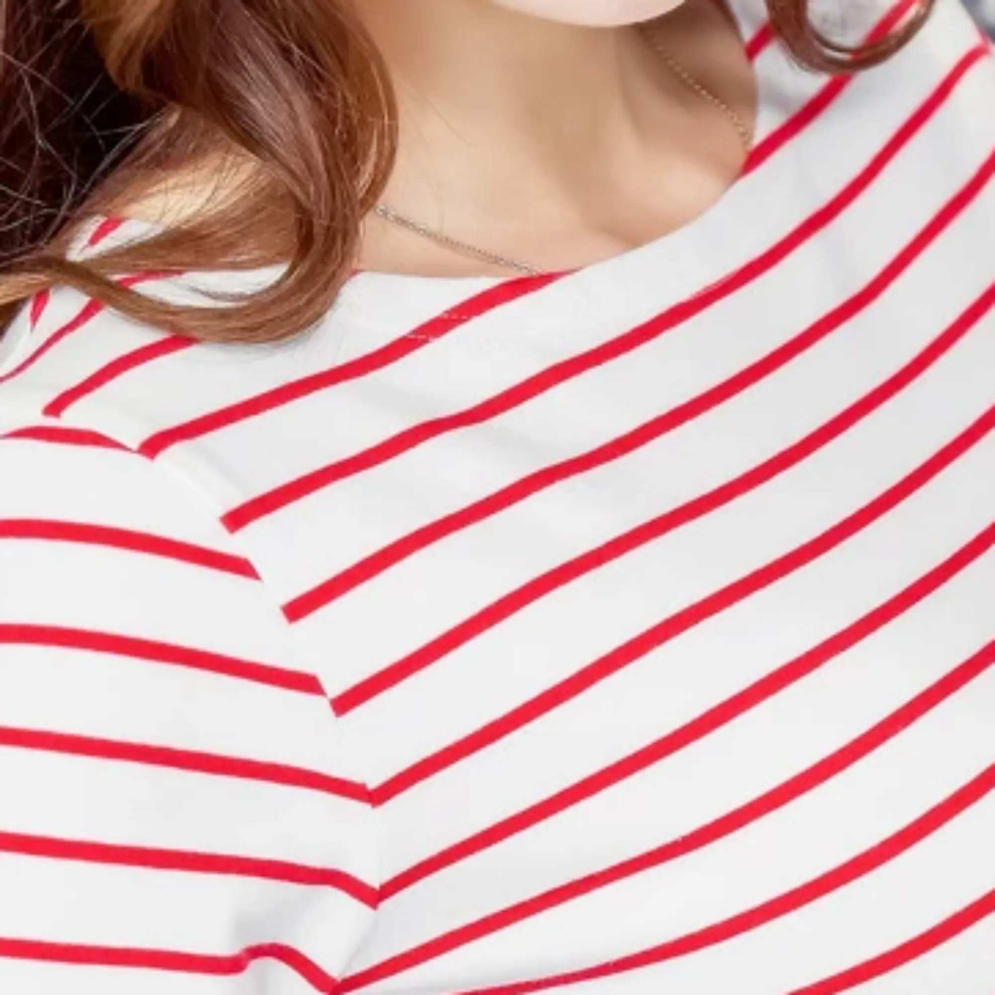 Women's Autumn Casual O-Neck Striped T-Shirt | Plus Size