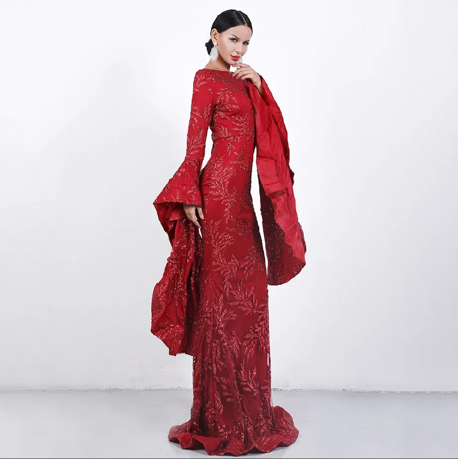Women's Autumn O-Neck Glitter Dress