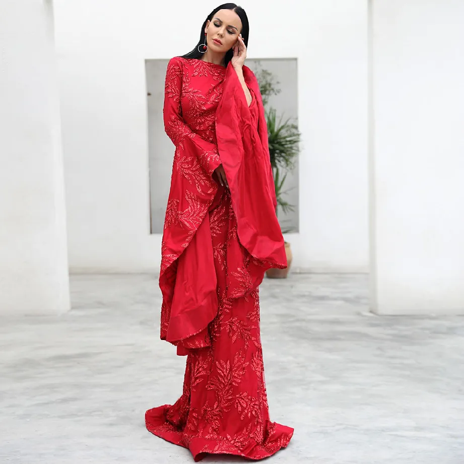 Women's Autumn O-Neck Glitter Dress