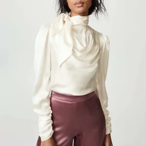 Women's Autumn Polyester Long-Sleeved Blouse