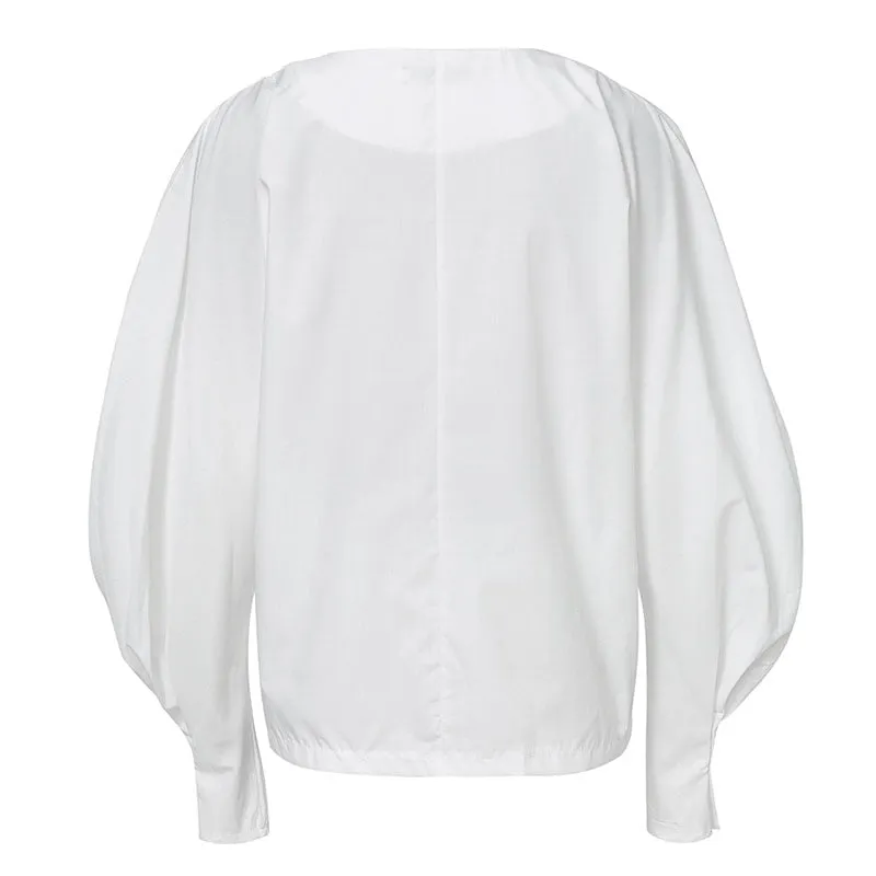 Women's Autumn/Winter Vintage V-Neck Long-Sleeved Blouse