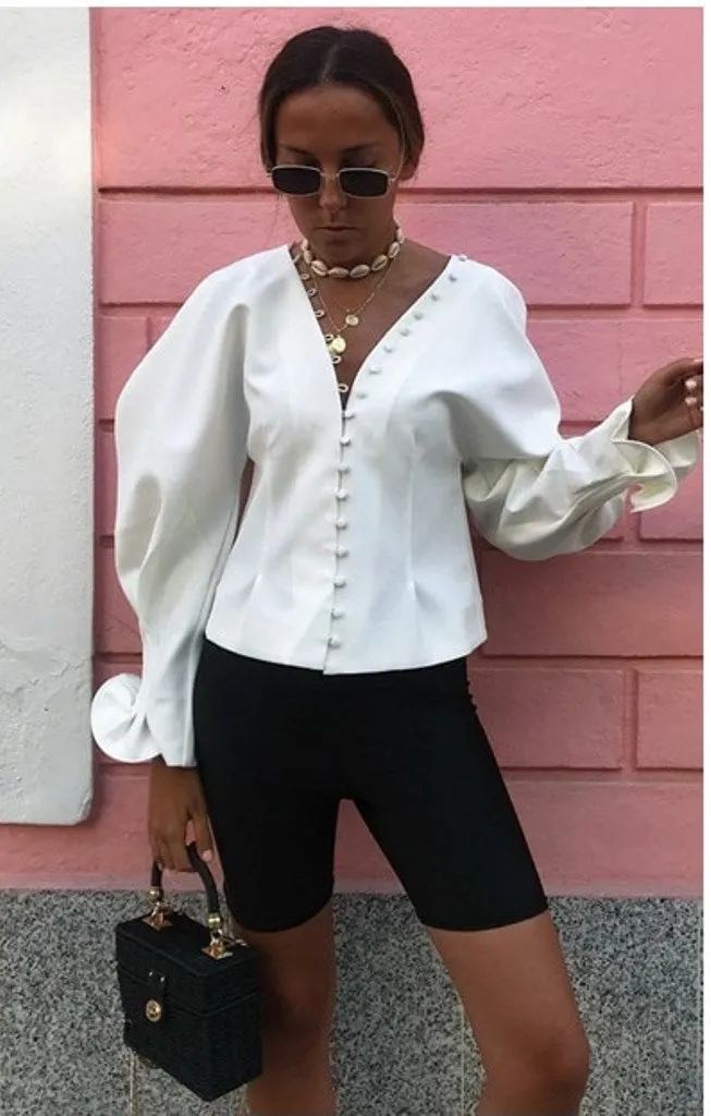 Women's Autumn/Winter Vintage V-Neck Long-Sleeved Blouse