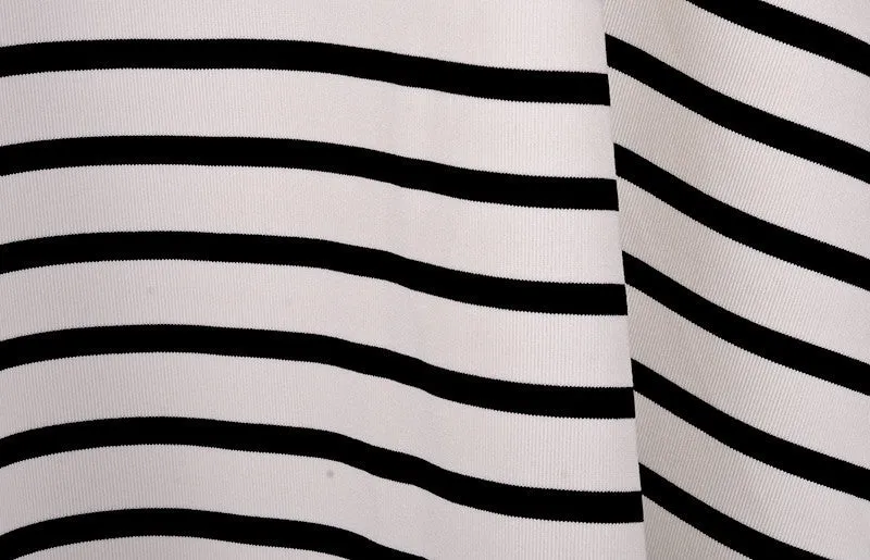 Women's Casual Long-Sleeved Striped Loose T-Shirt