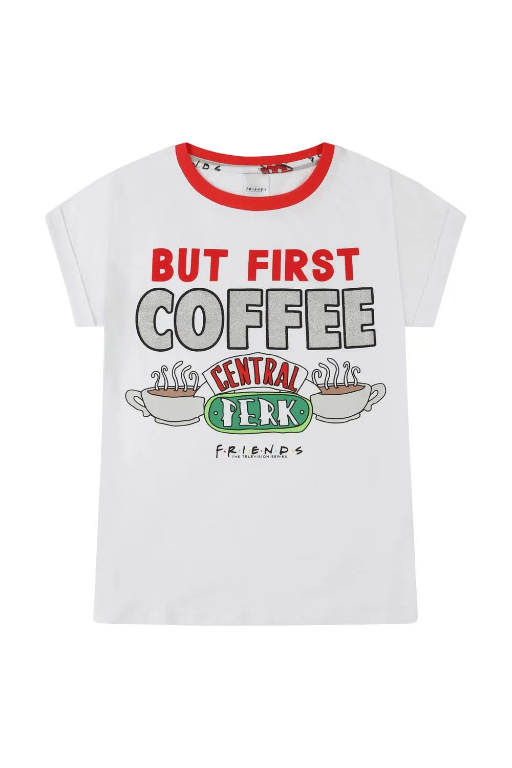 Women's Central Perk Cafe Friends 'But First Coffee' Long Pyjamas