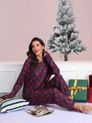 Women's Comfy Long Sleeve & Pant Wholesale Printed Sleep Loungewear EP01175