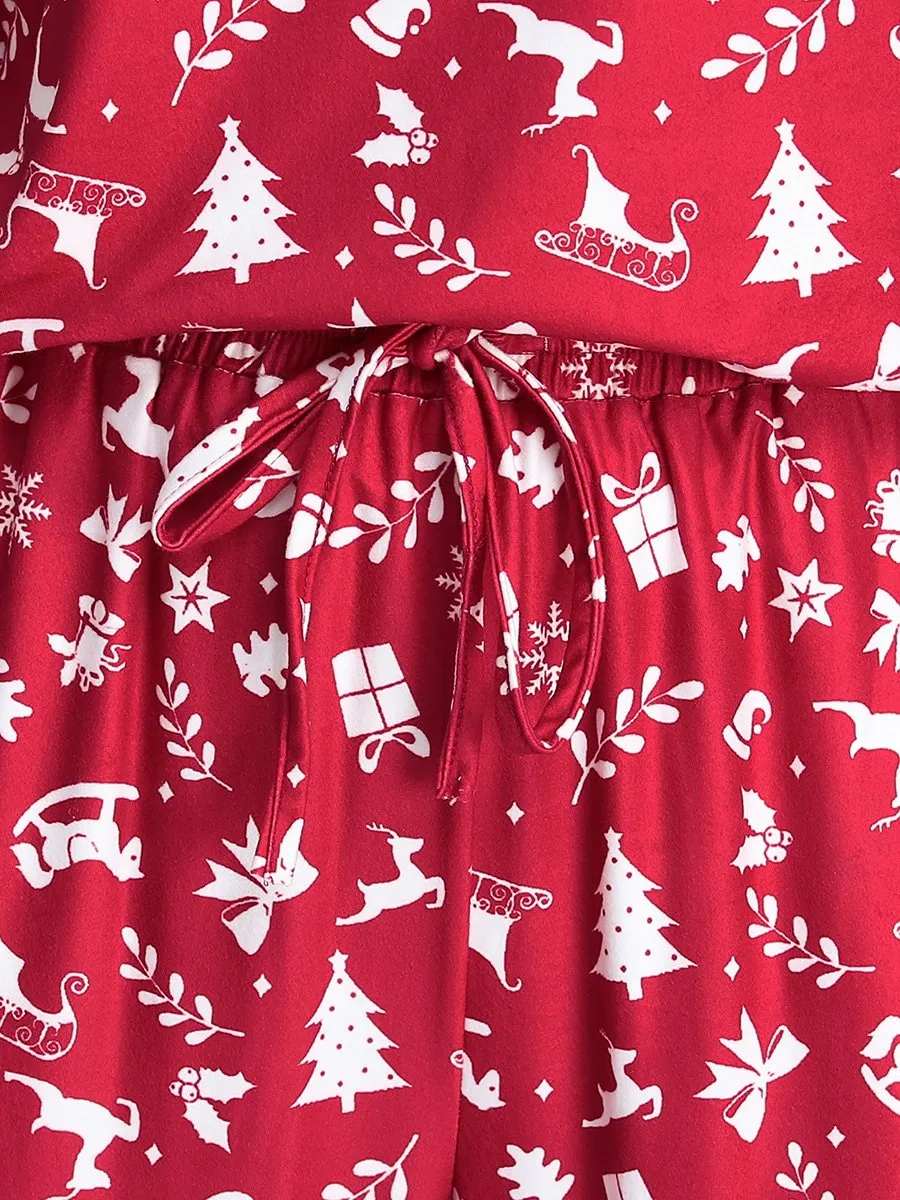 Women's Comfy Long Sleeve & Pant Wholesale Printed Sleep Loungewear EP01175