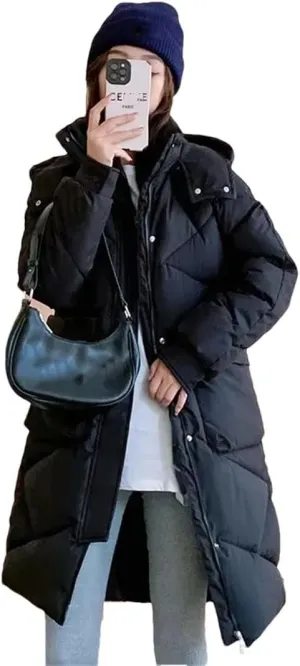 Womens Cotton Bread Clothes Winter Warm Jacket Down Cotton Coat Long Padded Puffer Parkas