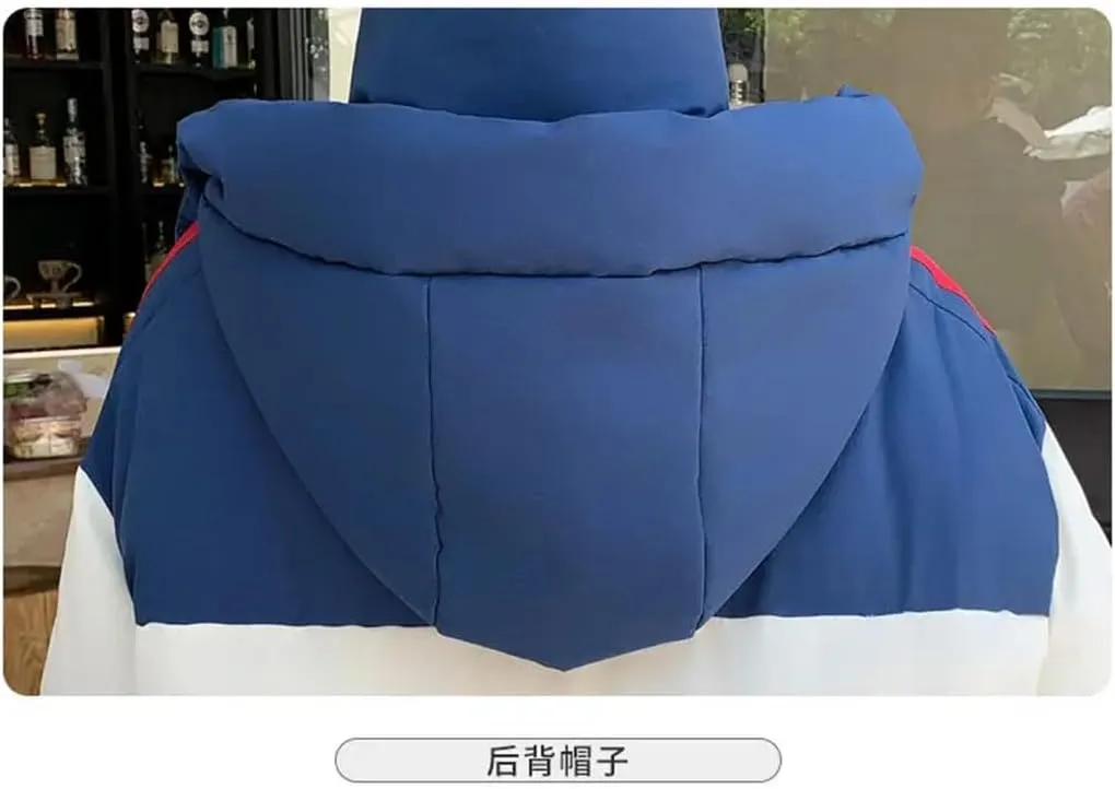 Womens Cotton Coat Winter Warm Jacket Hooded Padded Puffer Parkas Loose Down Cotton Coat