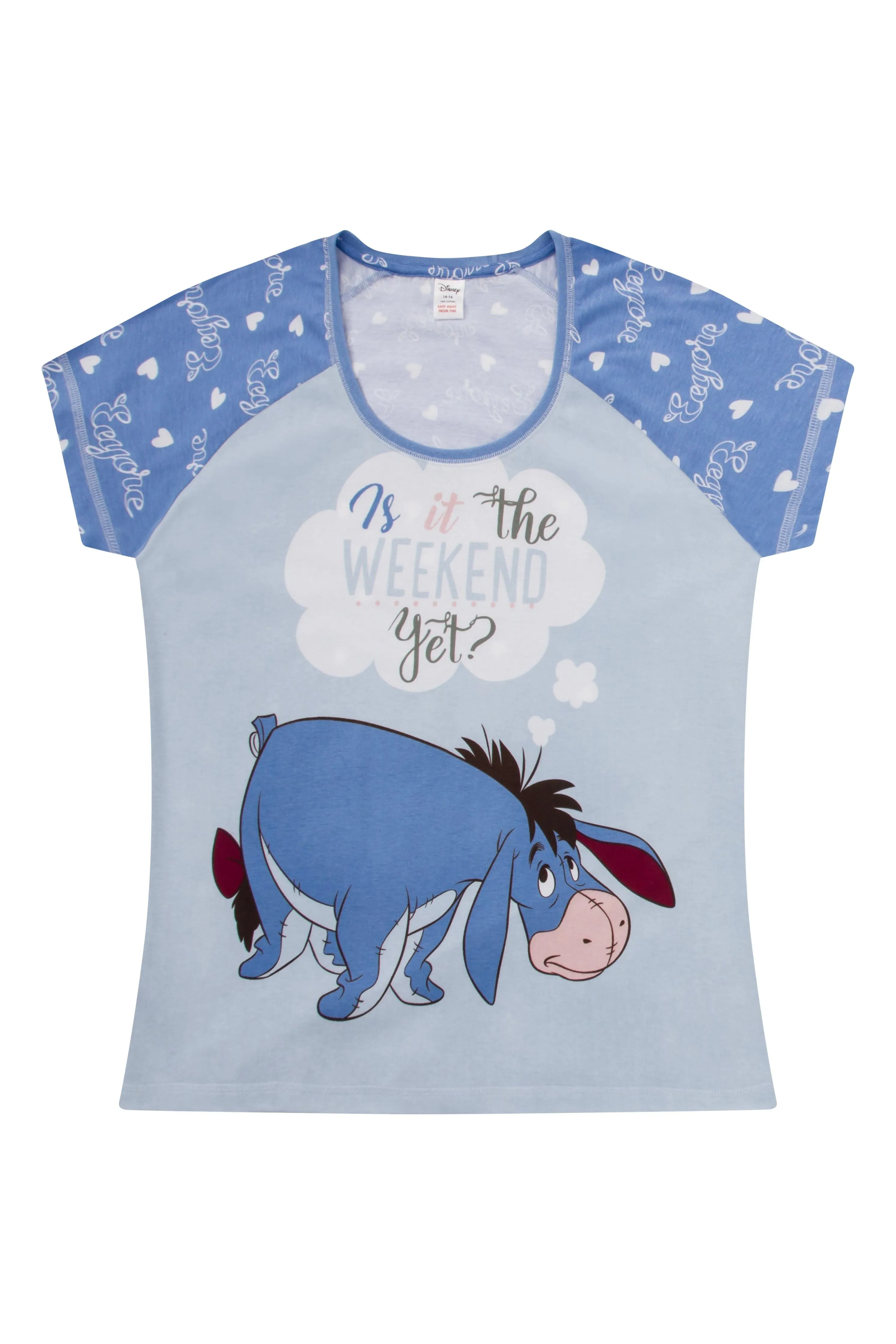 Women's Disney Eeyore 'Is It The Weekend Yet?' Short Pyjamas