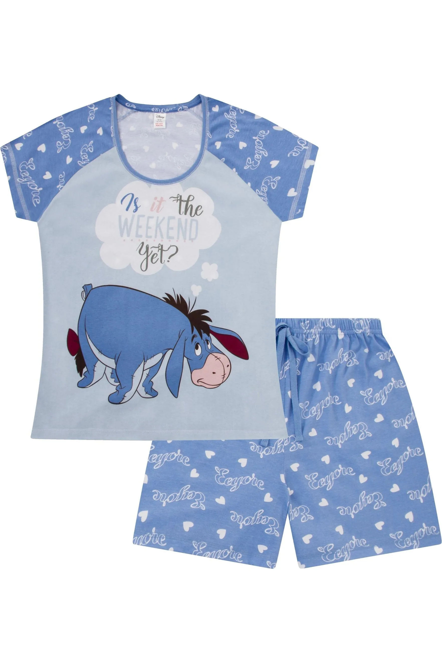 Women's Disney Eeyore 'Is It The Weekend Yet?' Short Pyjamas