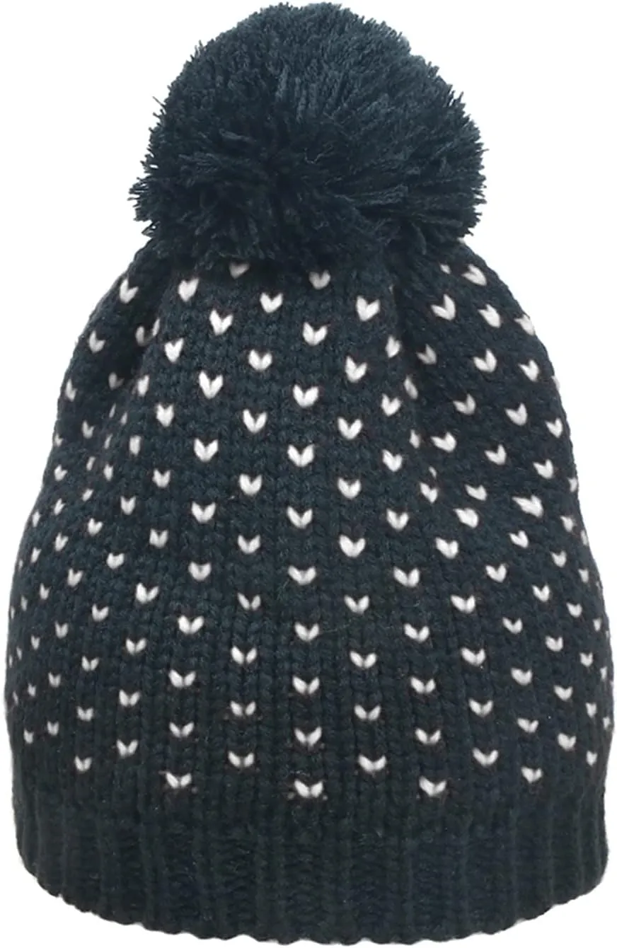 Womens eanies for Winter Chunky Cable Knit Pompom Warm Hat Beanie for Women Girls