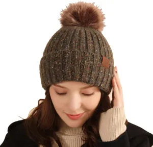 Womens eanies for Winter Pompom Beanie Hats Warm kull Cap Beanie for Women Girls