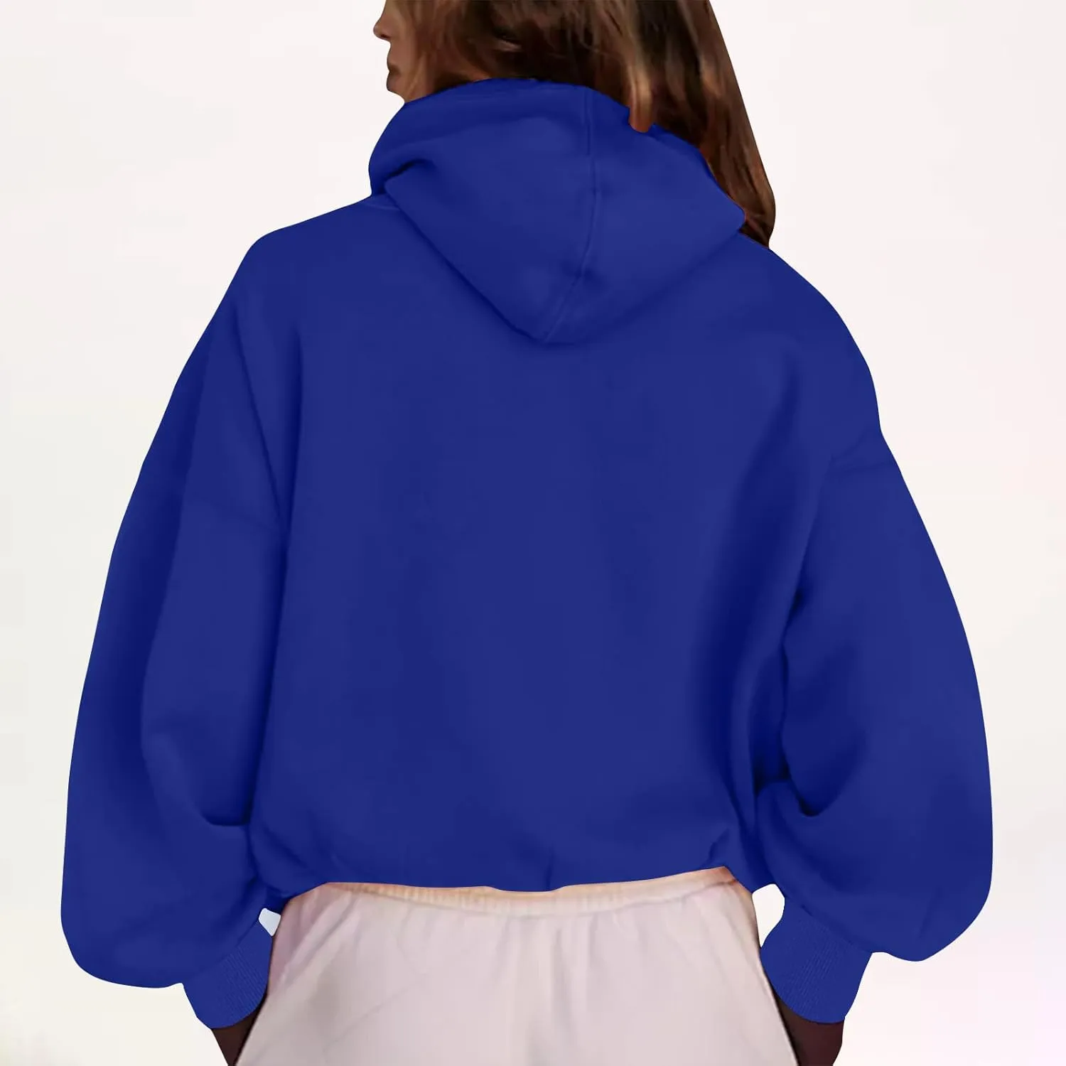 Womens Fall Fashion 2025 Half Zip Cropped Sweatshirt Long Sleeve Stand Collar Oversized Casual Y2k Pullover Top Shirt