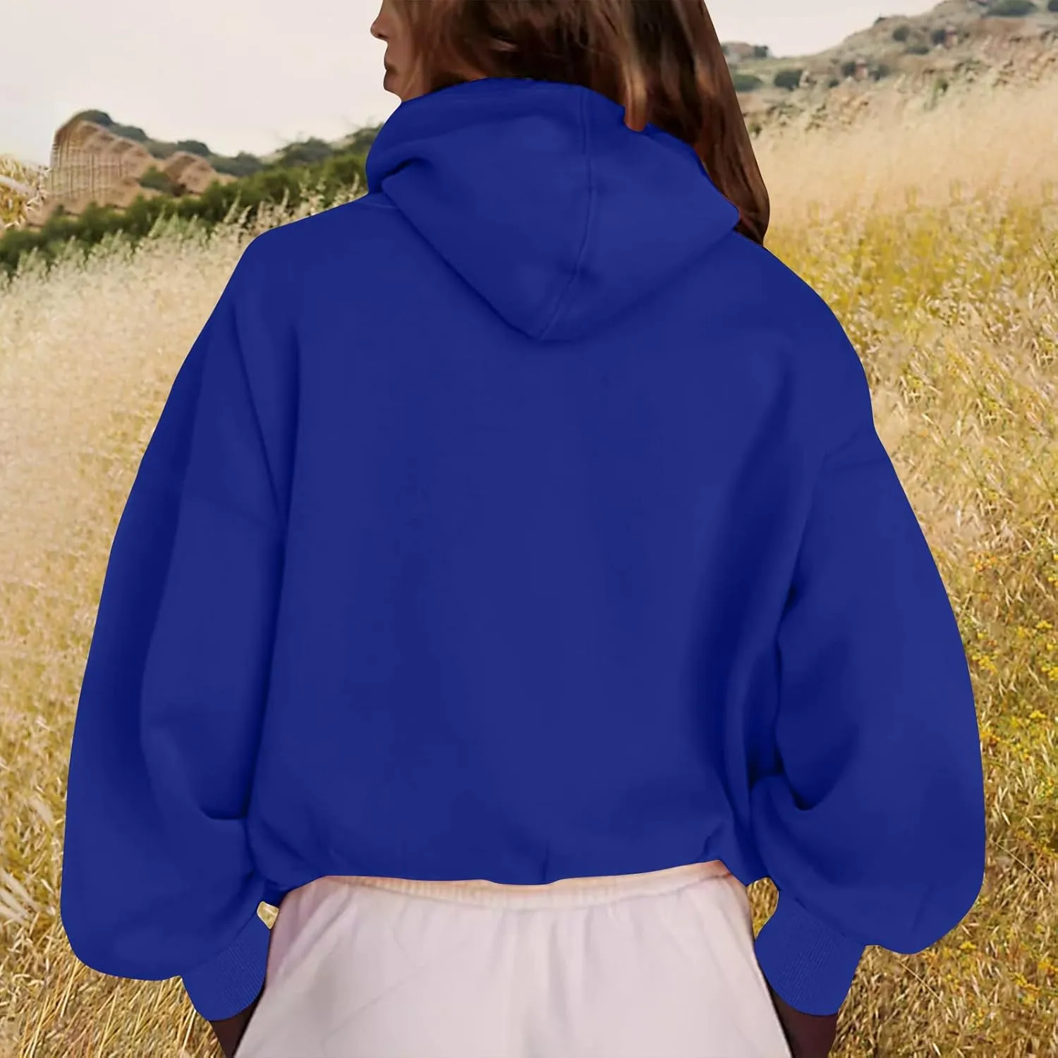 Womens Fall Fashion 2025 Half Zip Cropped Sweatshirt Long Sleeve Stand Collar Oversized Casual Y2k Pullover Top Shirt