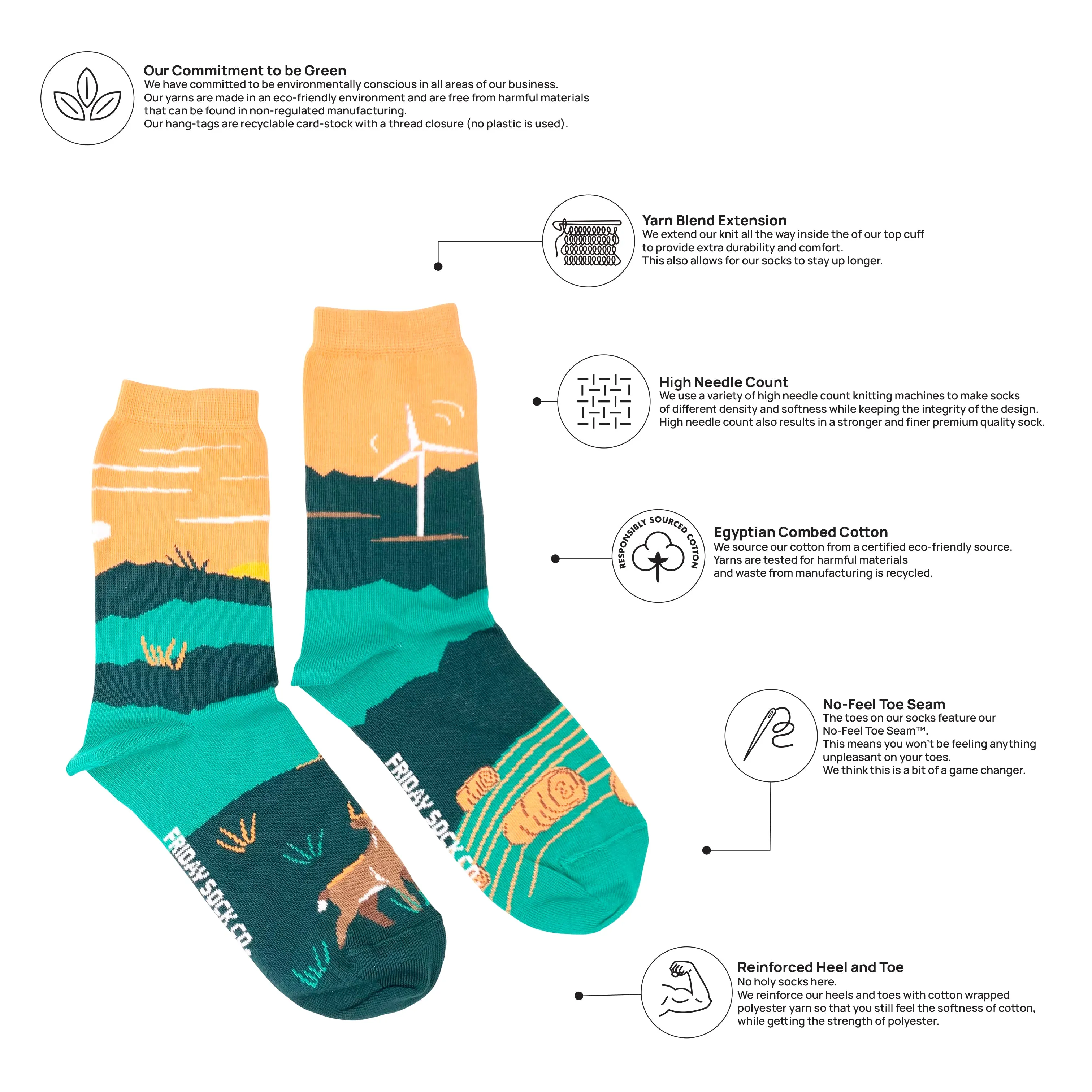 Women's Foothills Canadian Landscape Socks