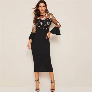 Women's High-Waist Slim Long Dress
