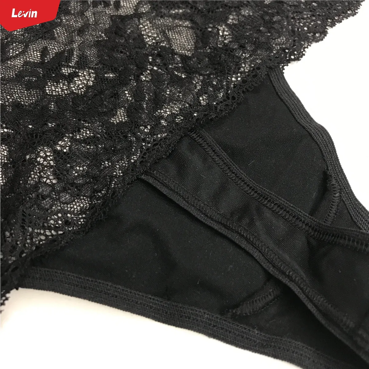 Women’s  High Waisted Lace Top Sexy Thongs