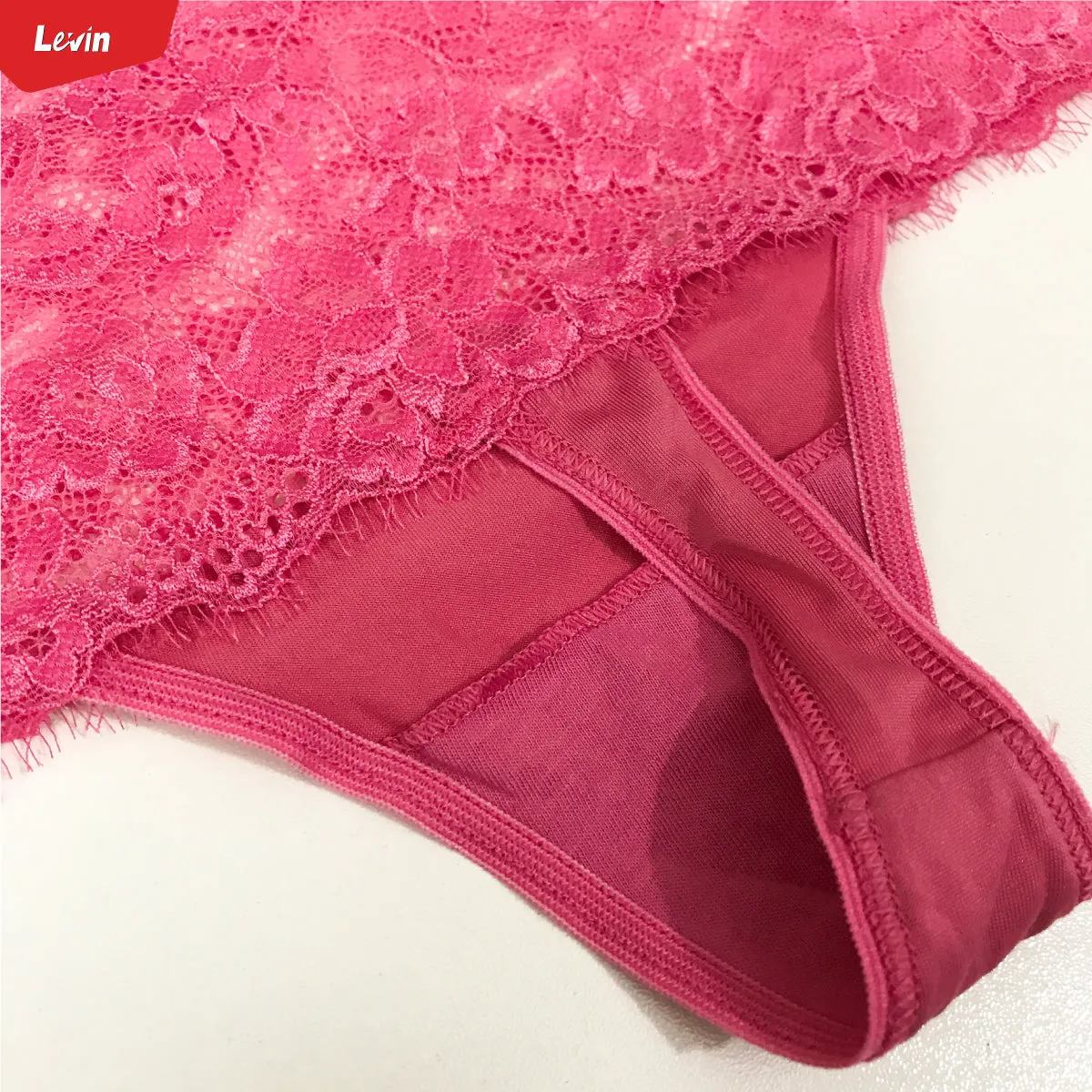 Women’s  High Waisted Lace Top Sexy Thongs