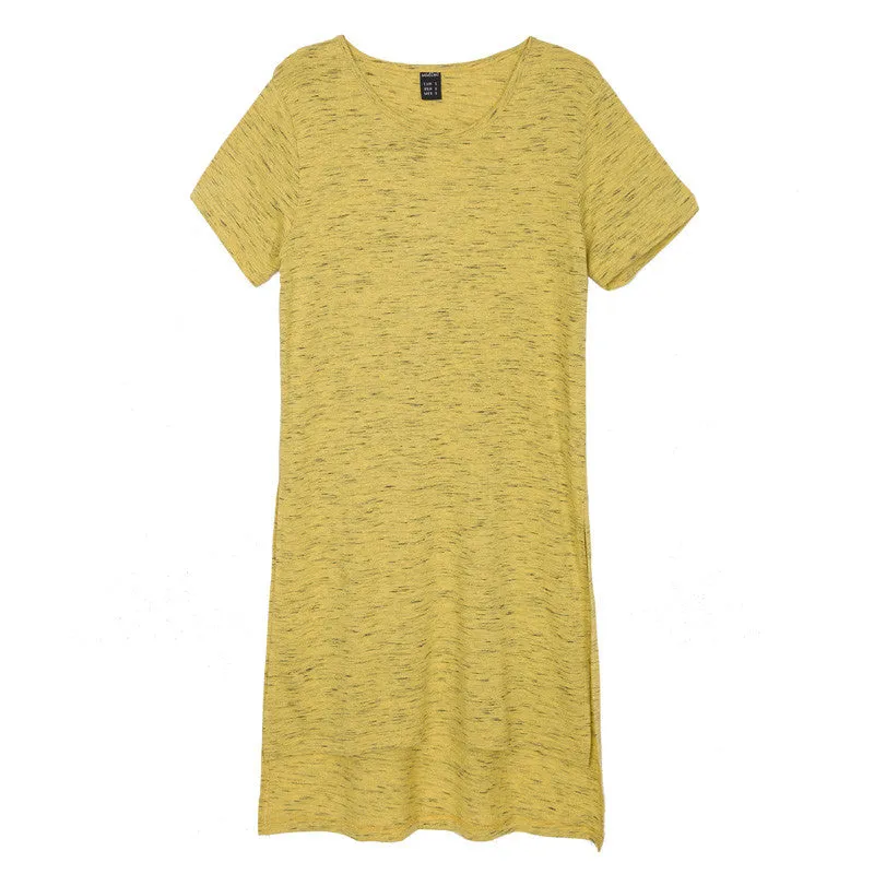 Women's Long Of Cotton O-Neck T-Shirt